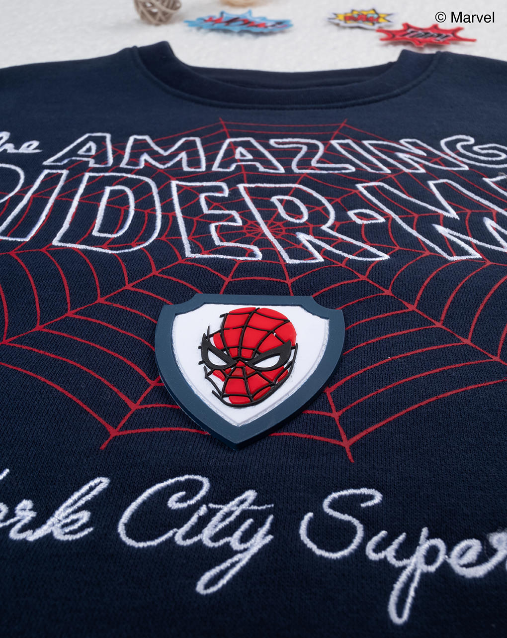 Maglia bimbo blu spiderman