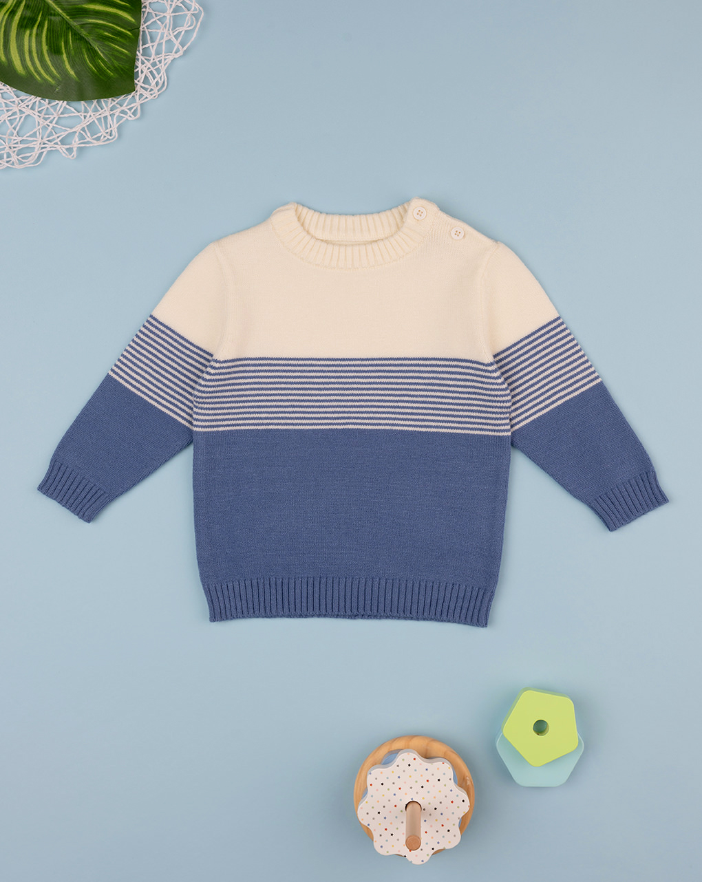 Maglia tricot bimbo azzurra