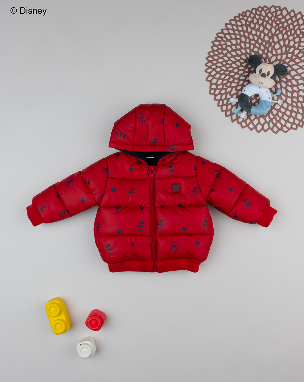 Piumino biimbo rosso mickey mouse