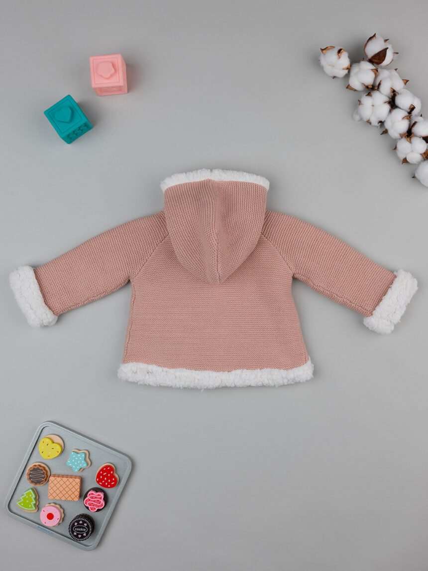 Cardigan rosa con cappuccio bimba - Prénatal