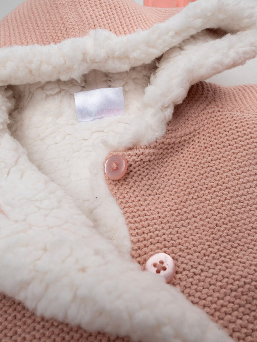 Cardigan rosa con cappuccio bimba - Prénatal