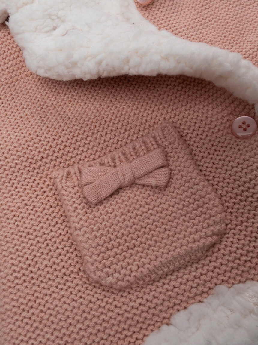 Cardigan rosa con cappuccio bimba - Prénatal