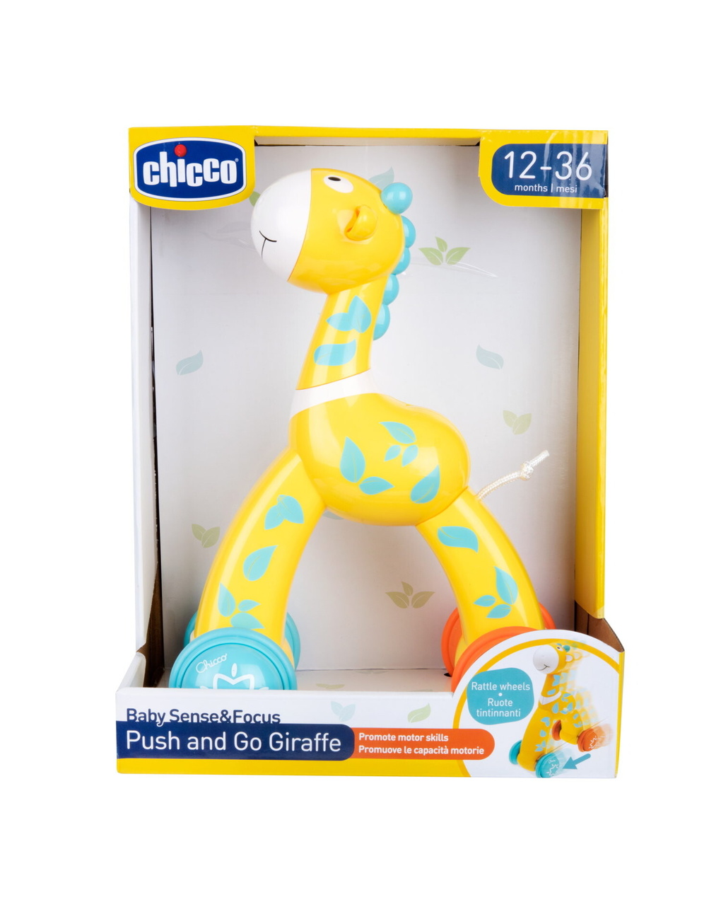 Chicco giraffa push&go - baby sense & focus - 12 - 36 mesi