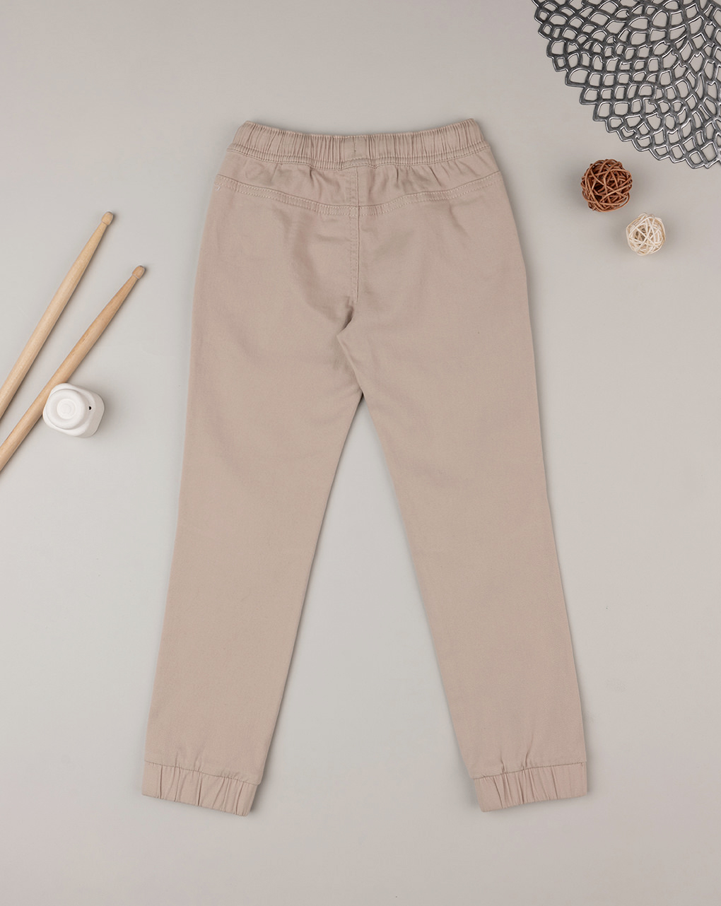 Pantalone lungo beige twill bambino