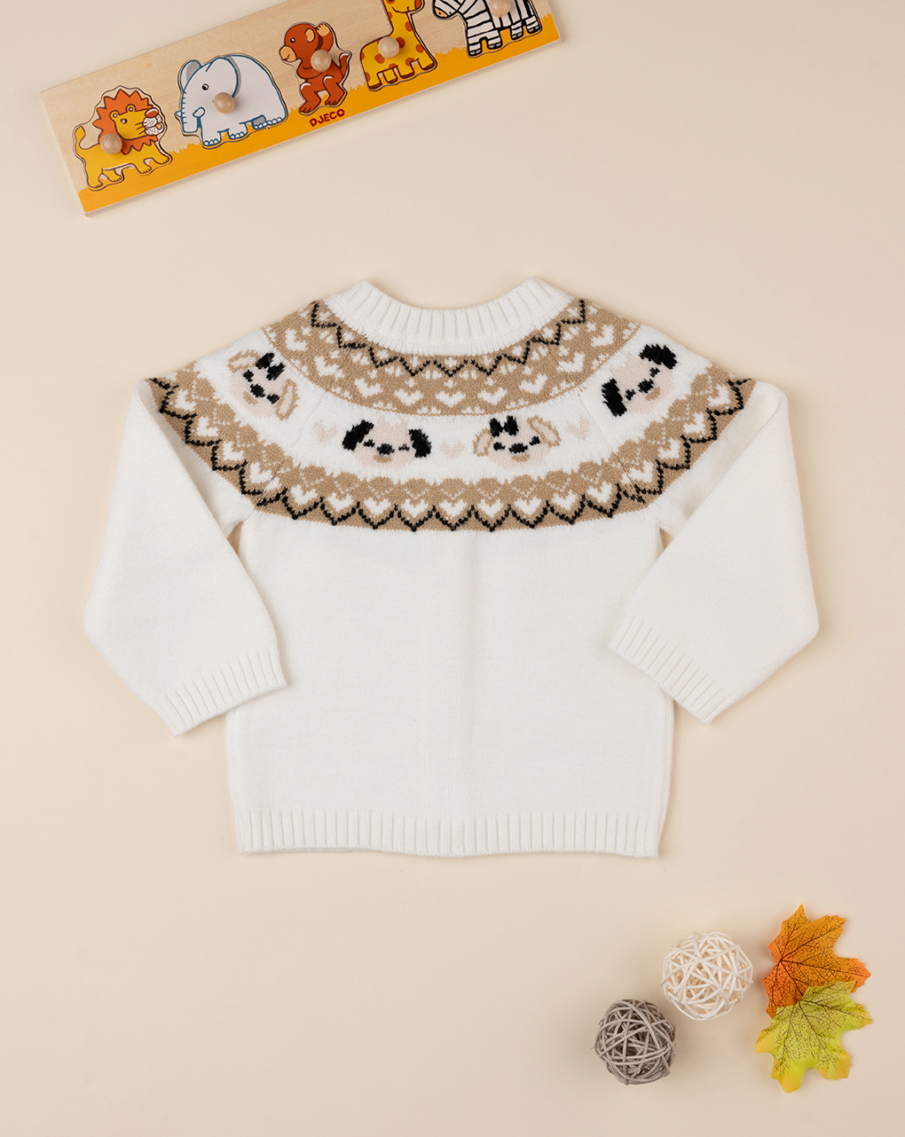 Cardigan tricot bimba panna