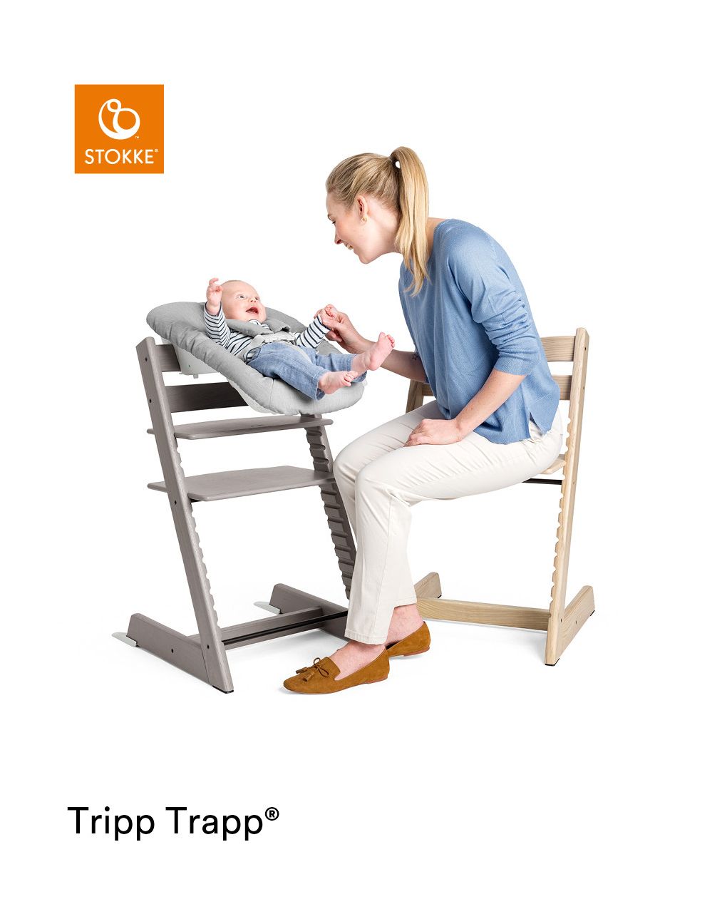 Tripp trapp® sedia sbiancato - stokke