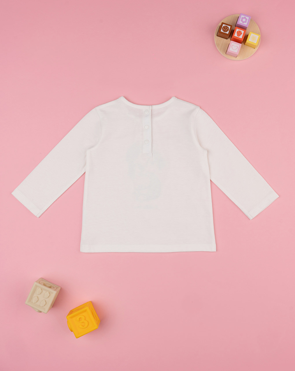 T-shirt bimba bianco stampata