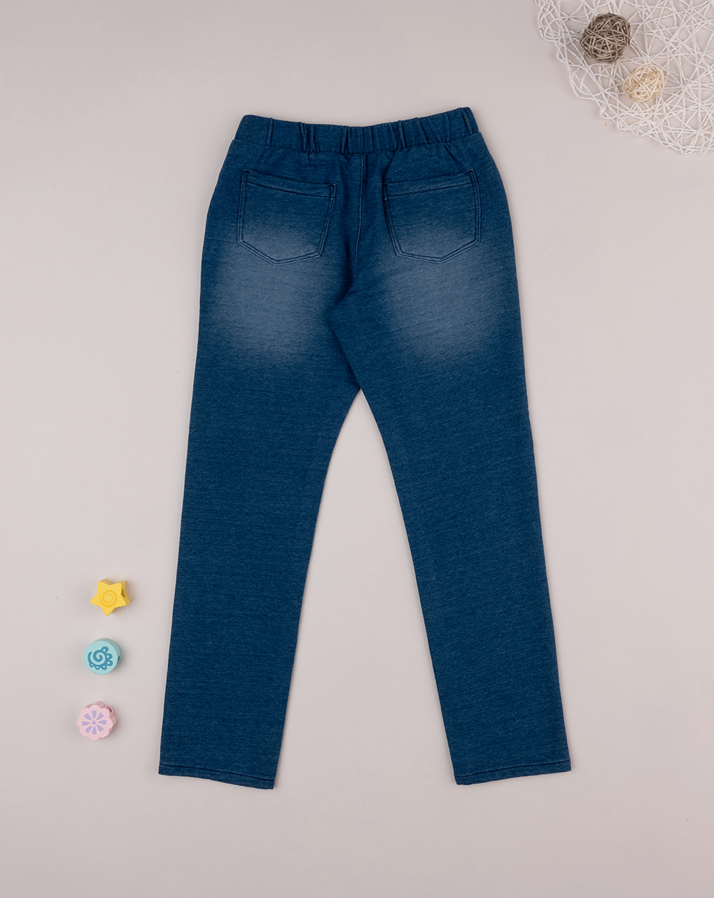 Jegging bimba blu denim