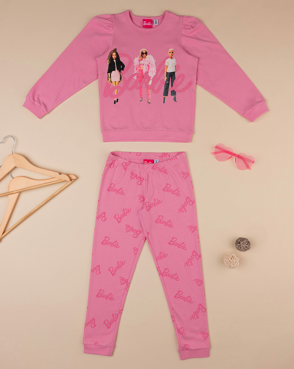 Pigiama bimba rosa barbie