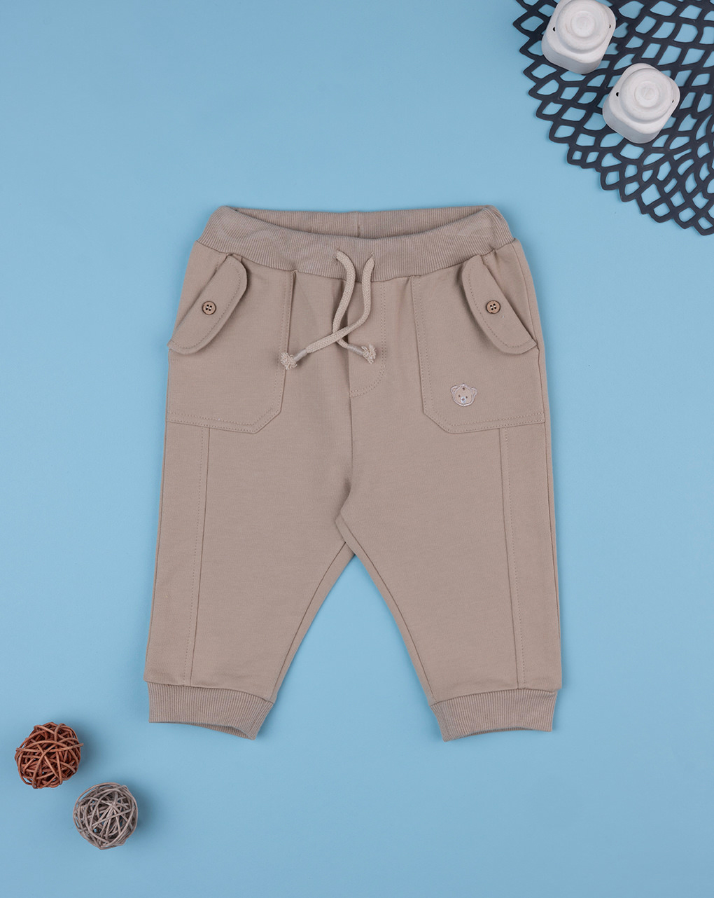 Pantaloni felpati beige bimbo