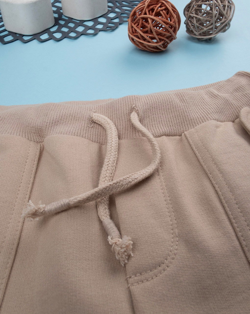 Pantaloni felpati beige bimbo