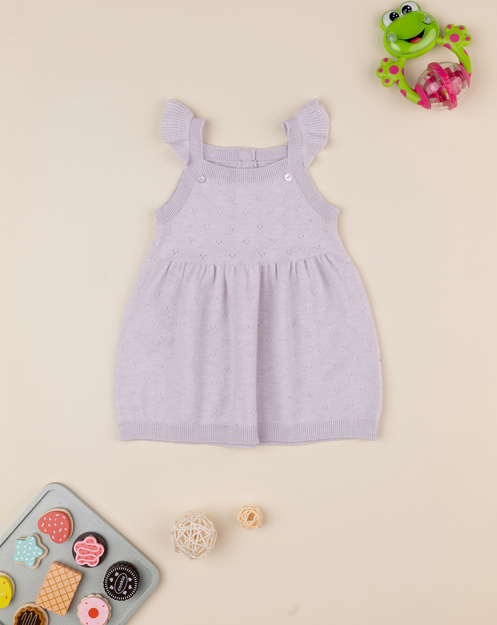 Pinafore tricot lilla bimba