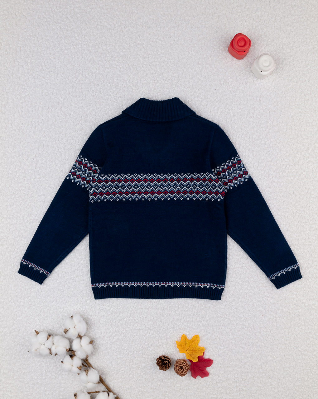 Maglia tricot blu bambino