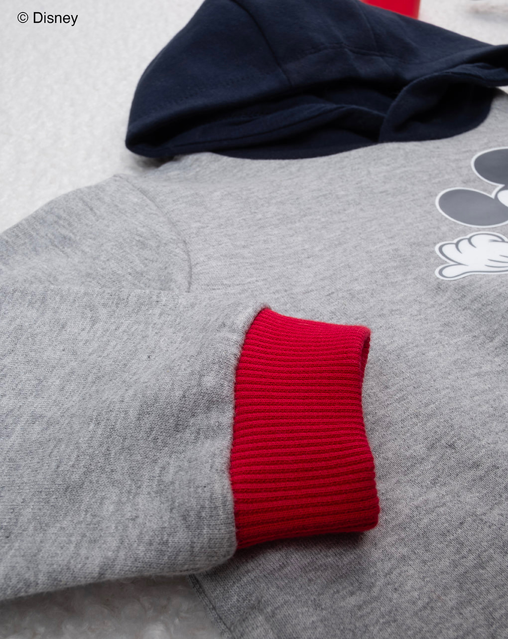 Felpa bimbo mickey mouse grigio/rosso