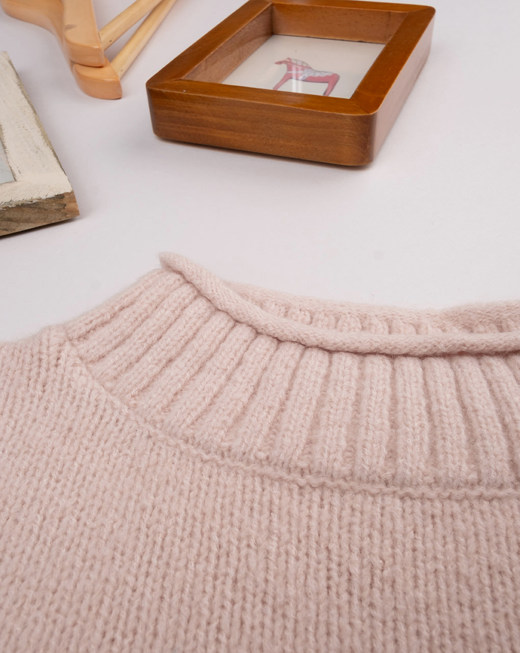 Maglia tricot rosa bambina