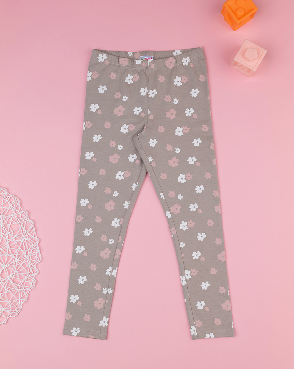 Legging marroni bambina allover