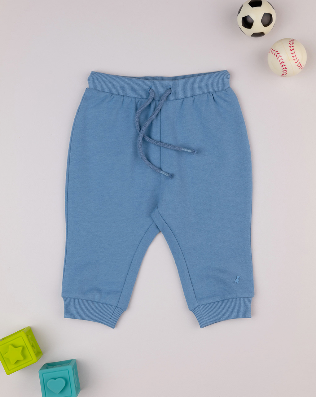 Pantalone felpato bimbo blu