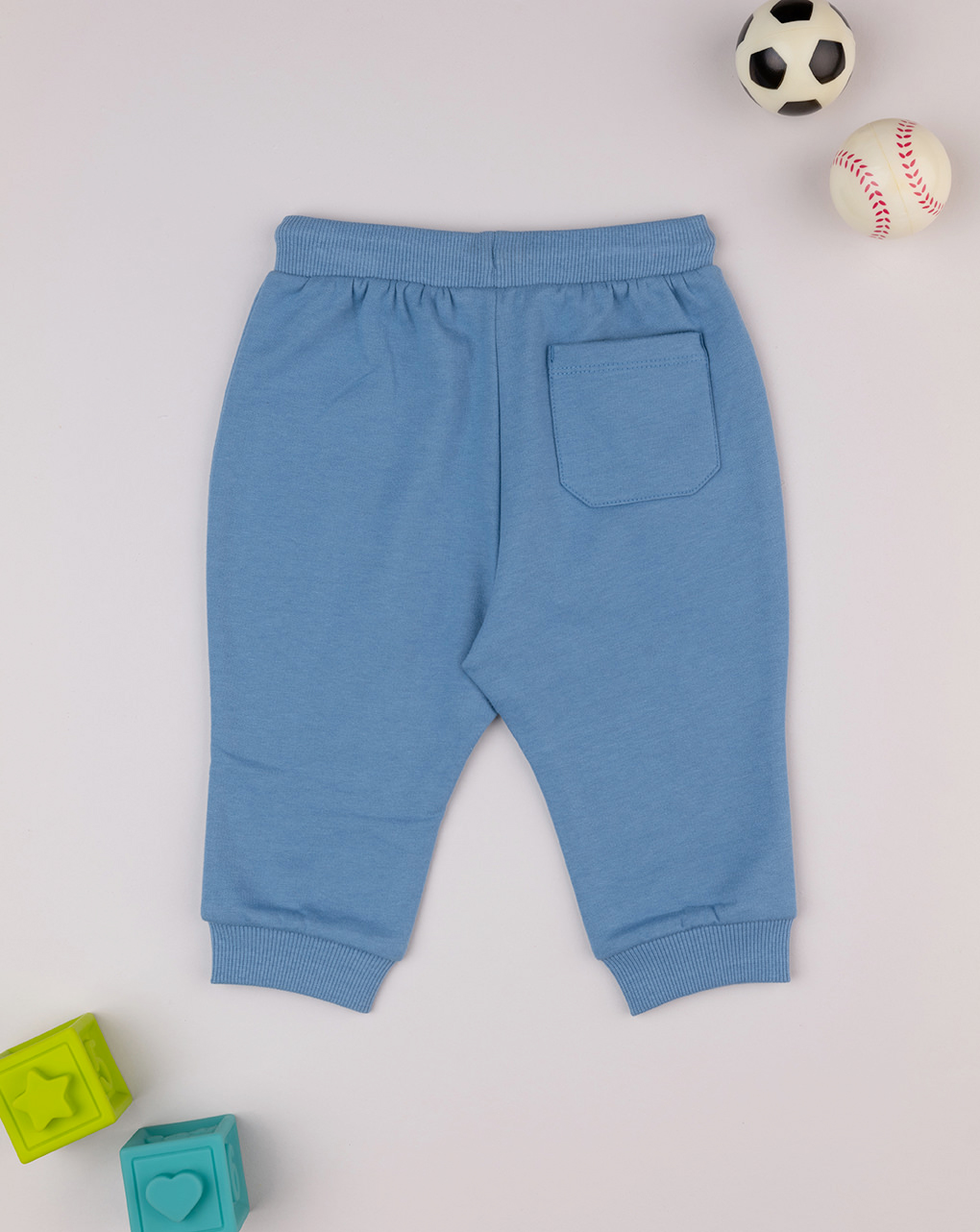 Pantalone felpato bimbo blu