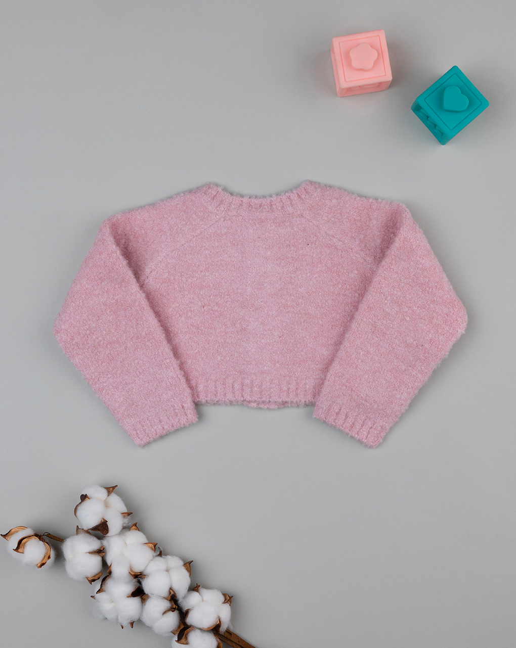 Cardigan tricot bimba rosa