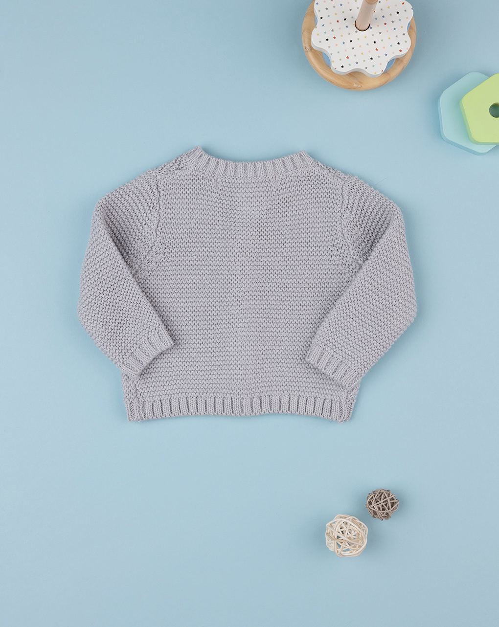 Basico cardigan bimbo grigio chiaro