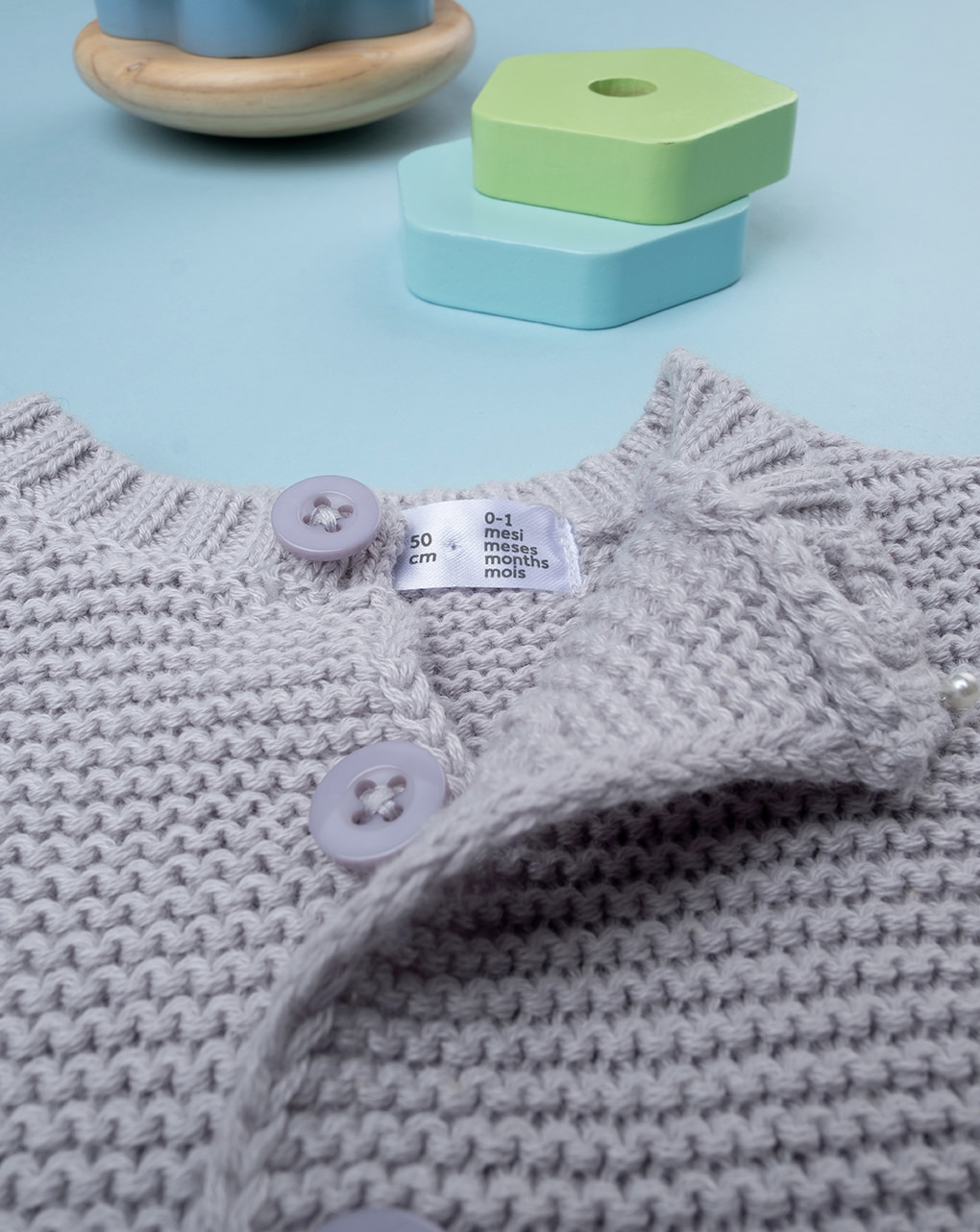 Basico cardigan bimbo grigio chiaro