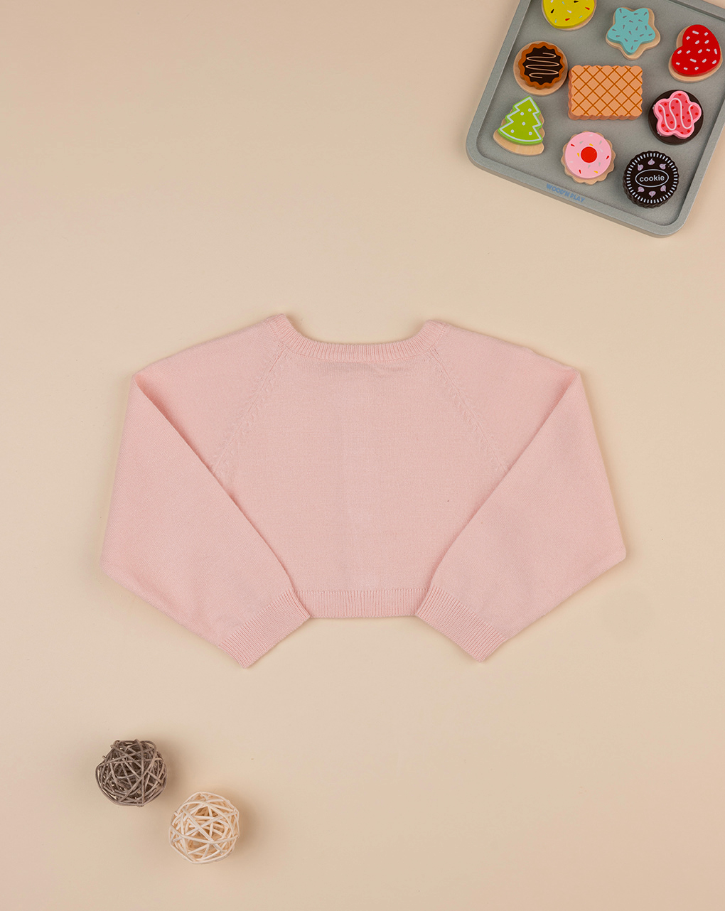 Cardigan tricot bimba rosa