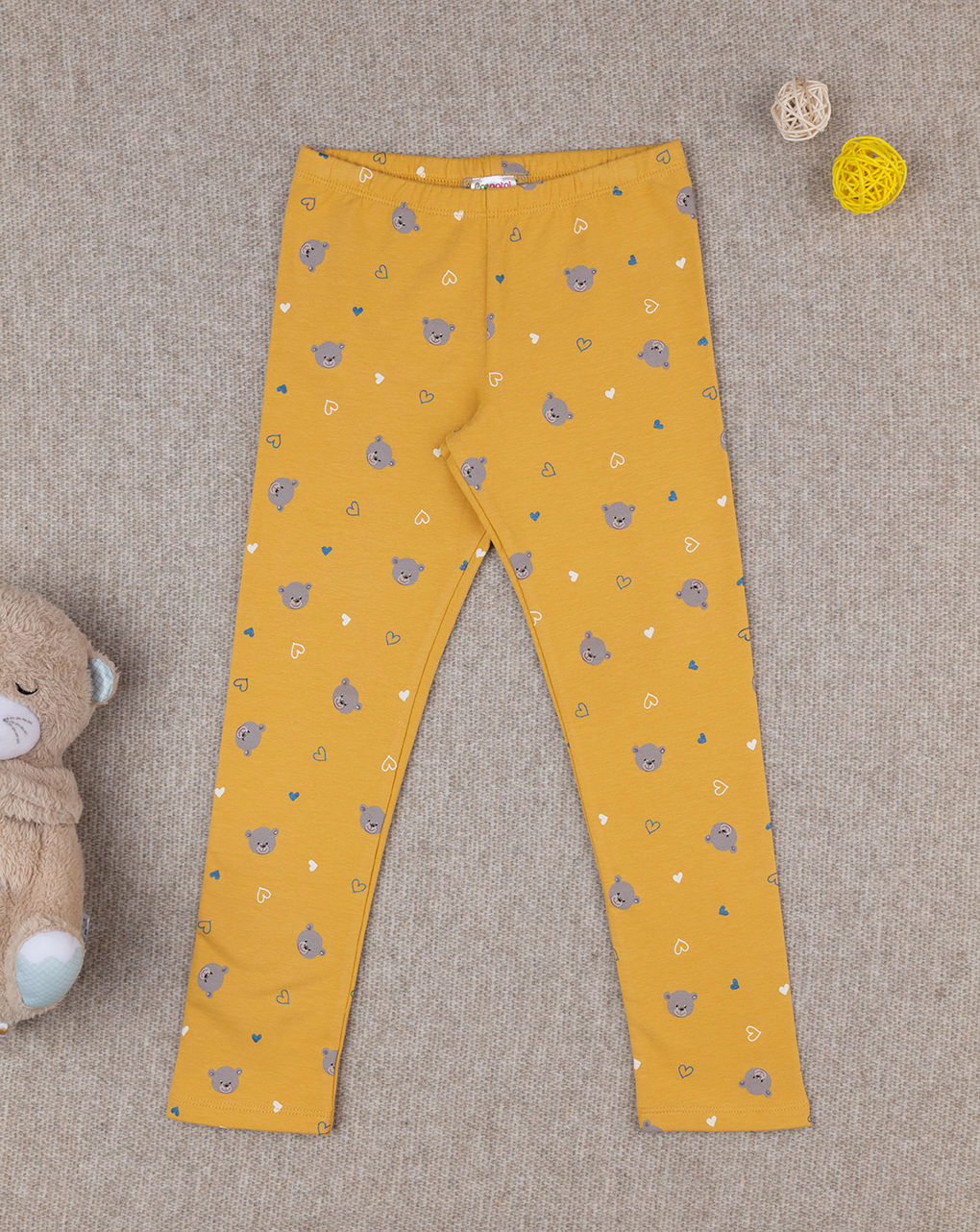 Legging bimba giallo