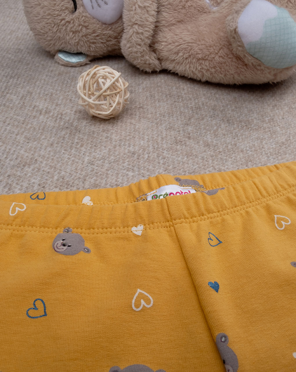 Legging bimba giallo