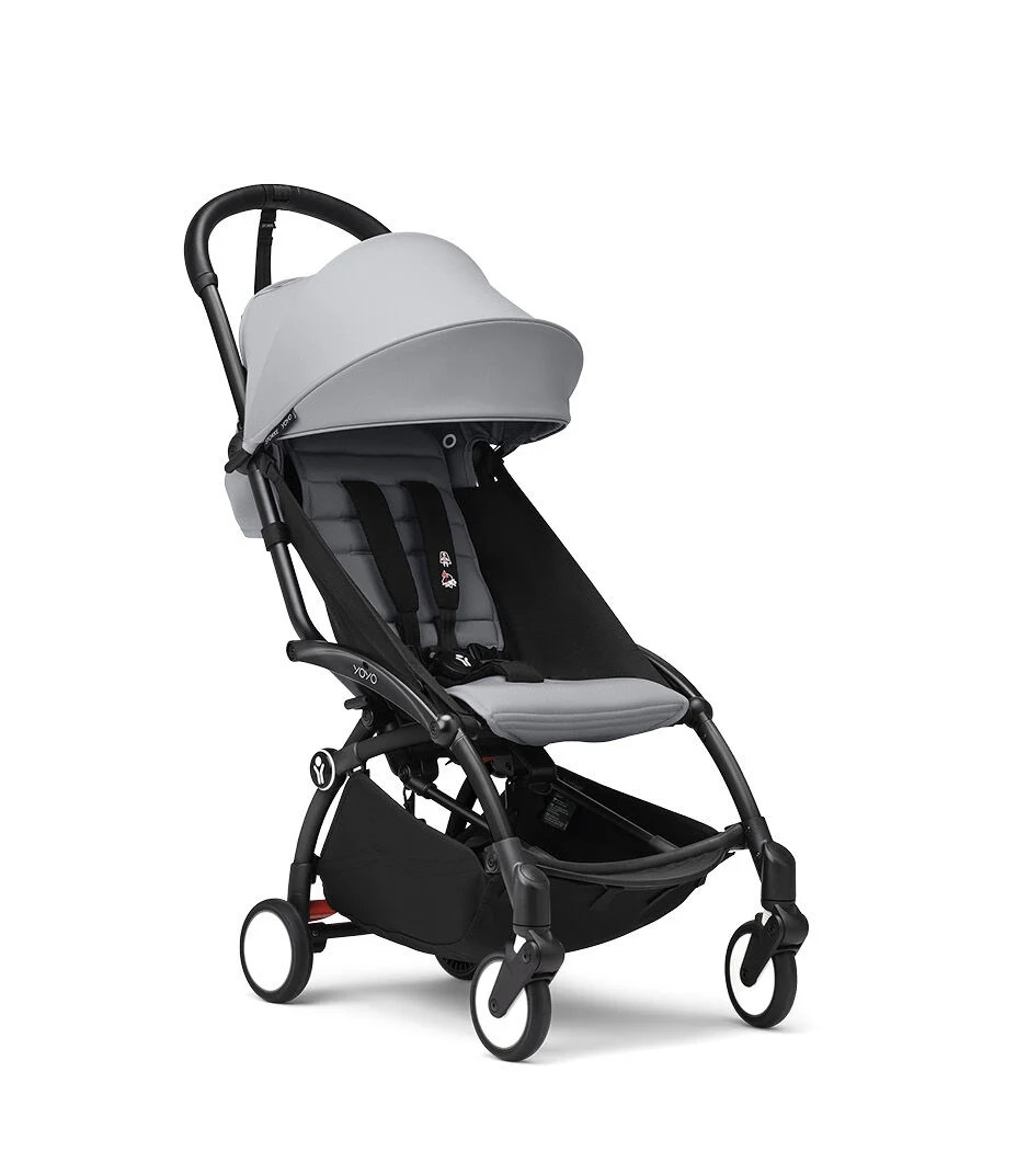 Passeggino con telaio yoyo³ black e rivestimento stone 6+ - stokke® yoyo®