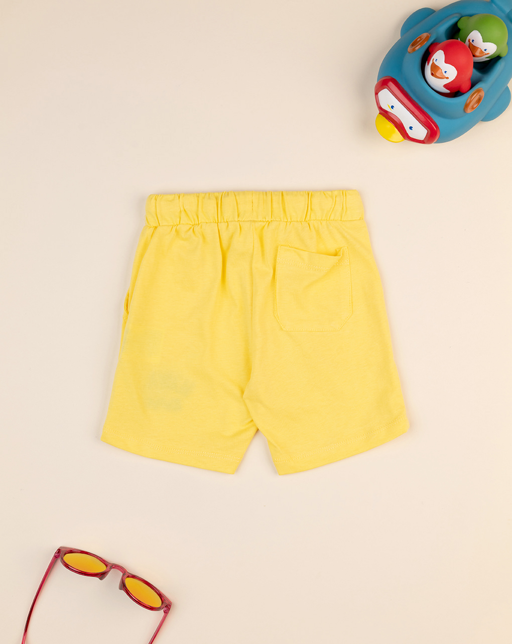 Shorts gialli bambino con stampa