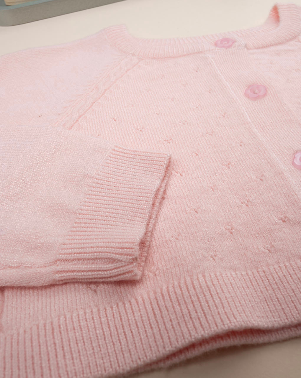 Cardigan tricot bimba rosa