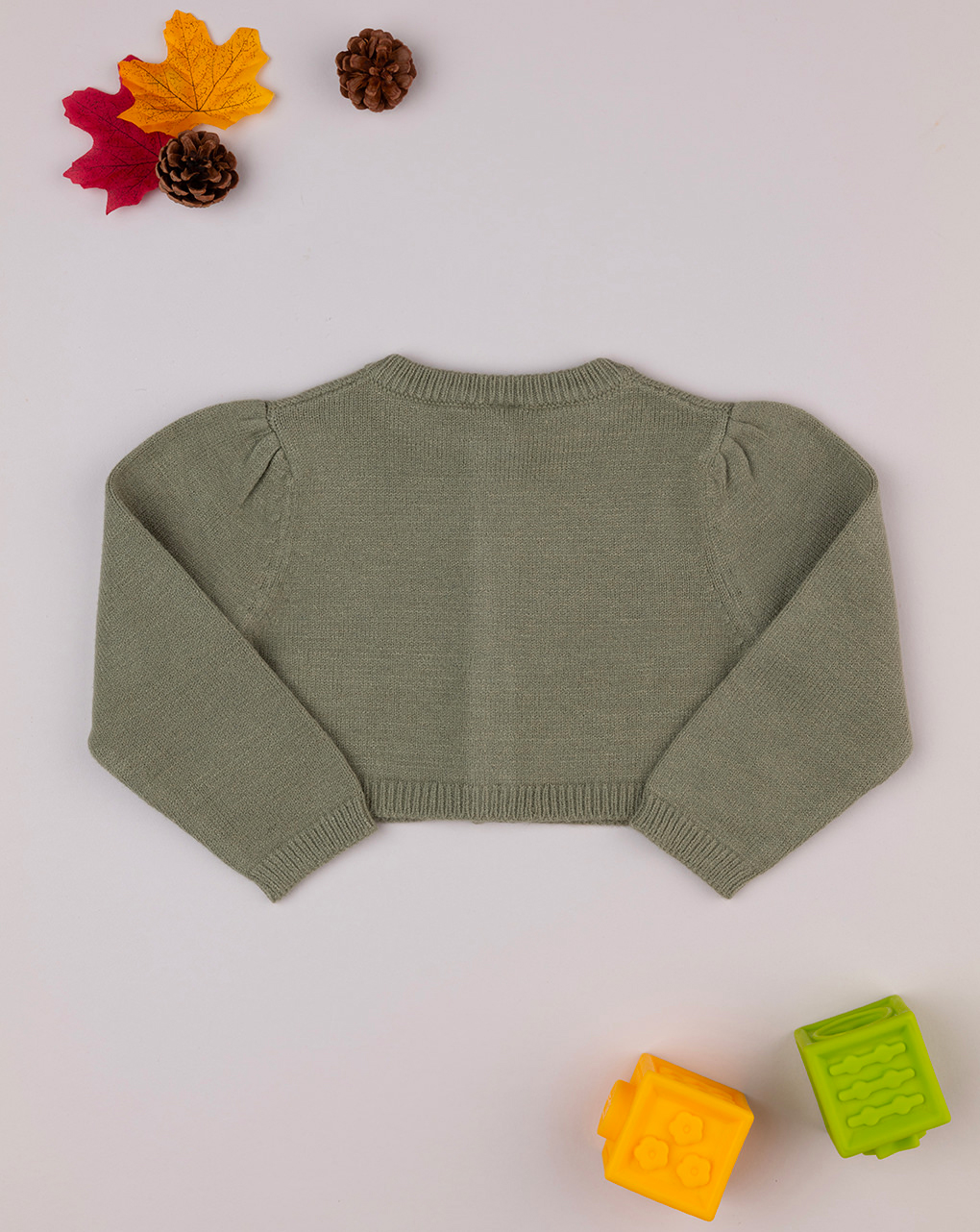 Cardigan tricot bimba verde