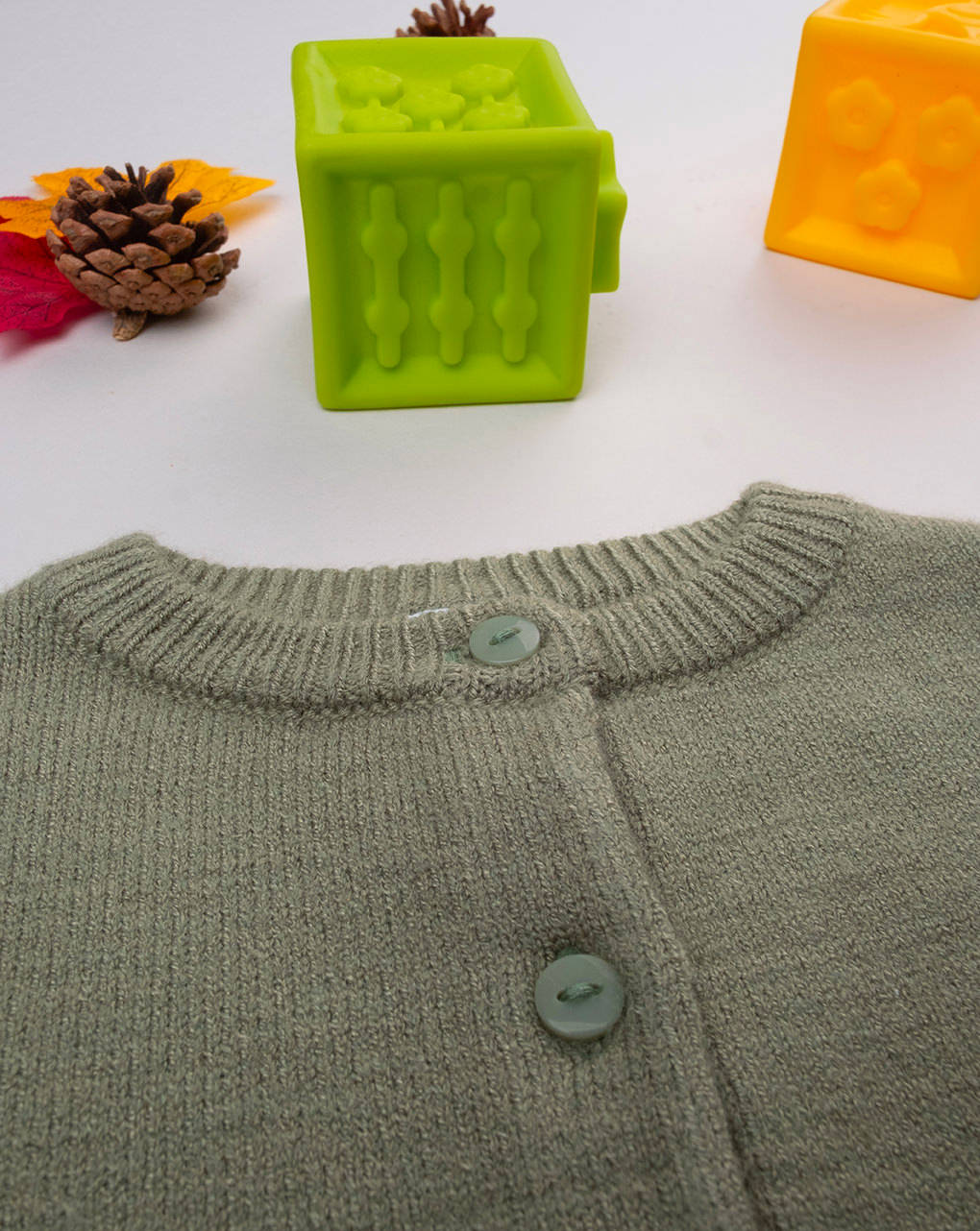 Cardigan tricot bimba verde