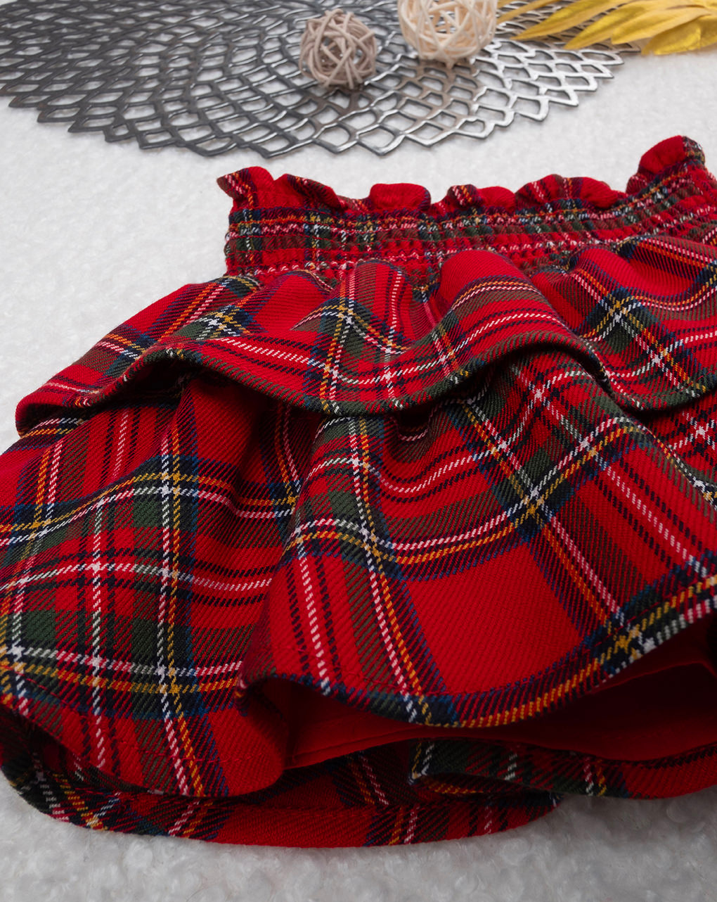 Gonna tartan bimba rossa