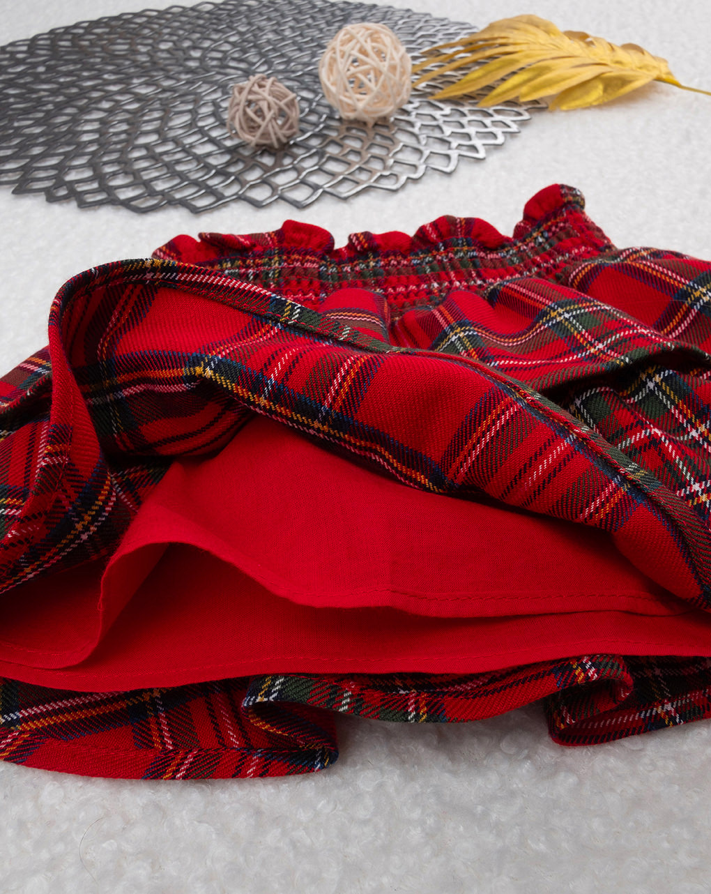 Gonna tartan bimba rossa