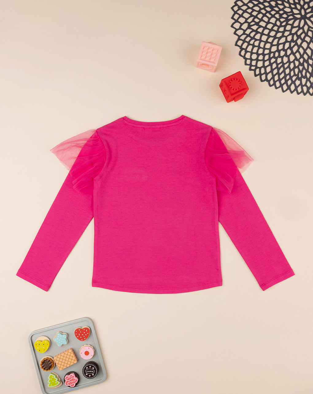 T-shirt fucsia maniche lunghe "gabby"