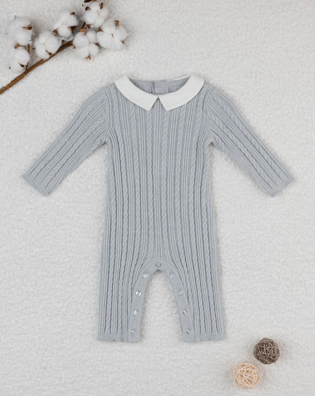 Tutina neonato tricot grigio