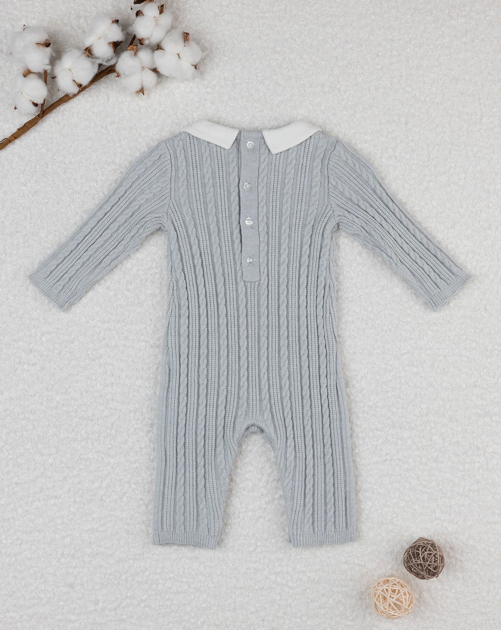 Tutina neonato tricot grigio