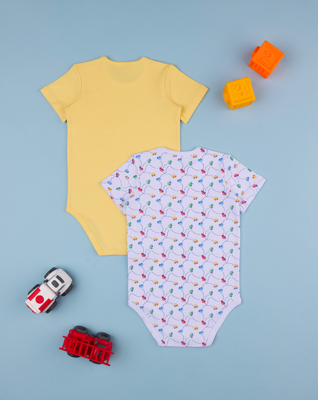 Pack 2 body bimbo "auto" organic cotton