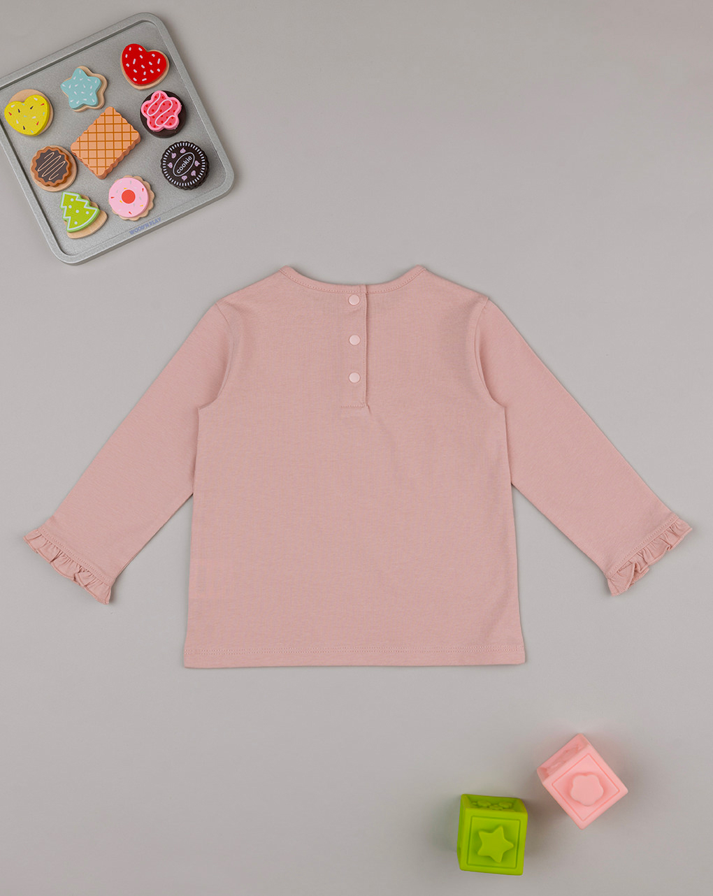 T.shirt bimba rosa con stampa