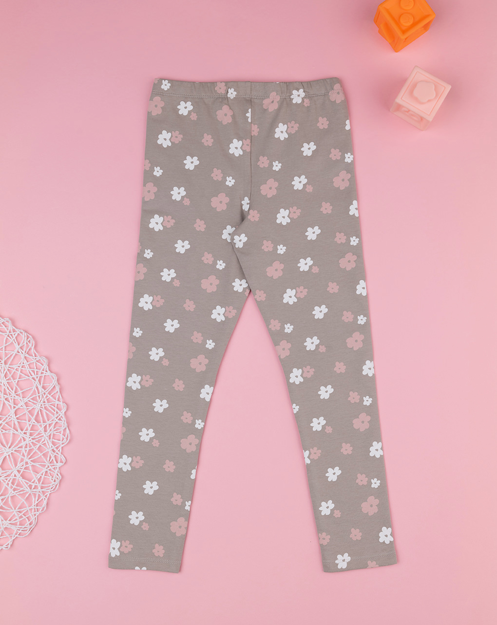 Legging marroni bambina allover