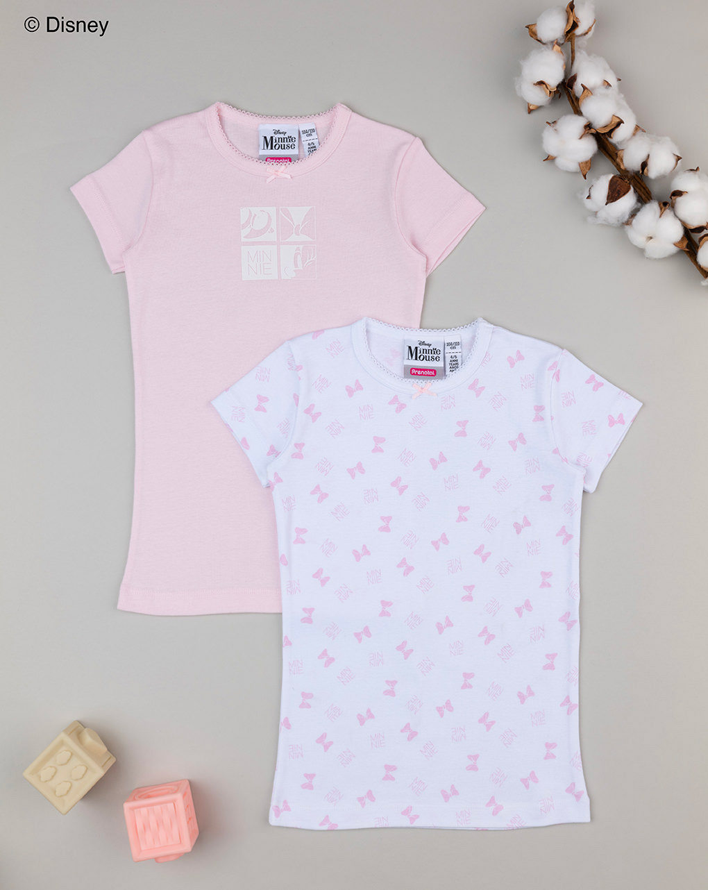 Pack 2 t-shirt intime bimba minnie