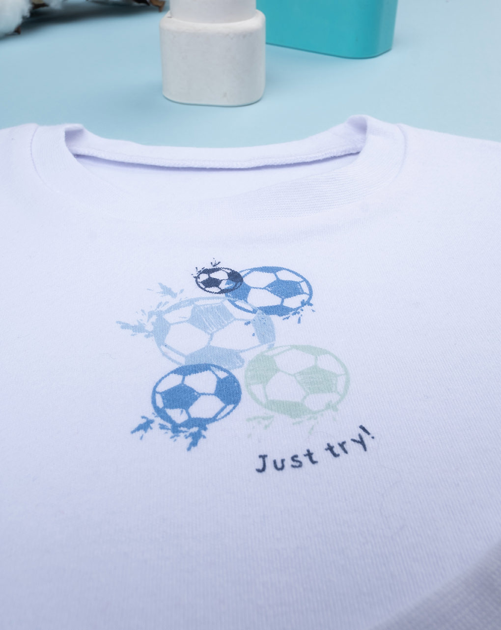 Pack 2 t-shirt bimbo calcio organic cotton