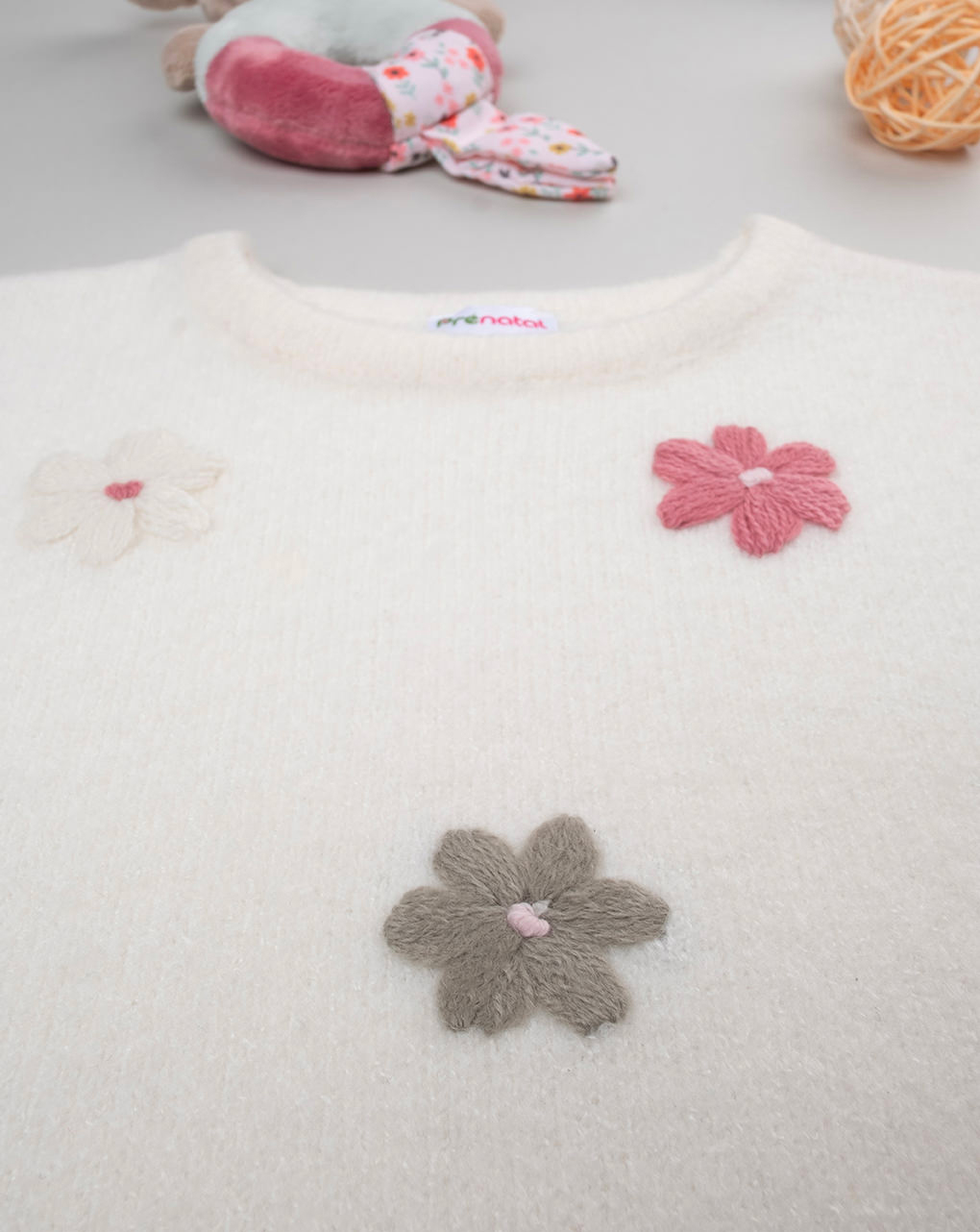 Maglia tricot bimba con ricami