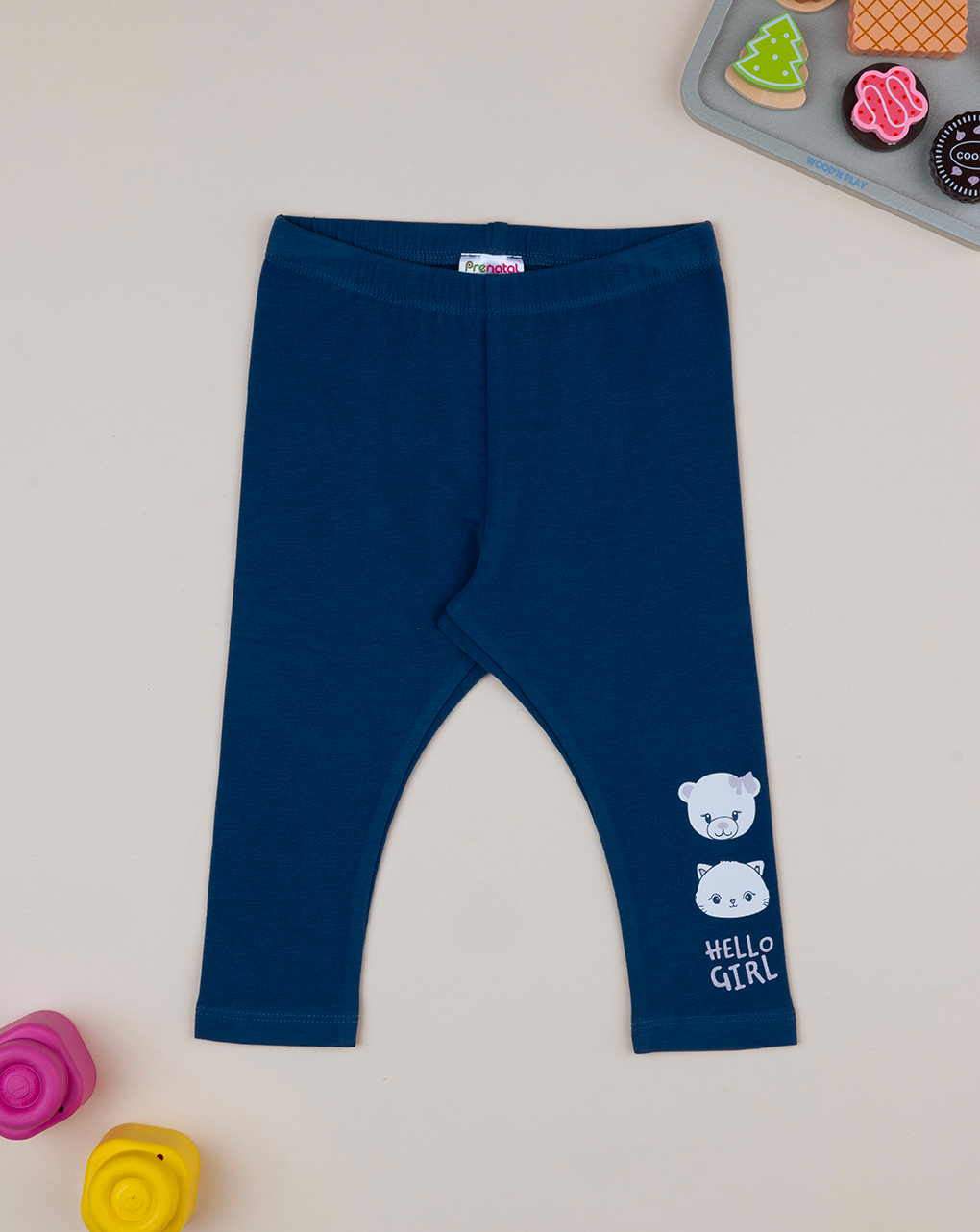 Legging bimba blu