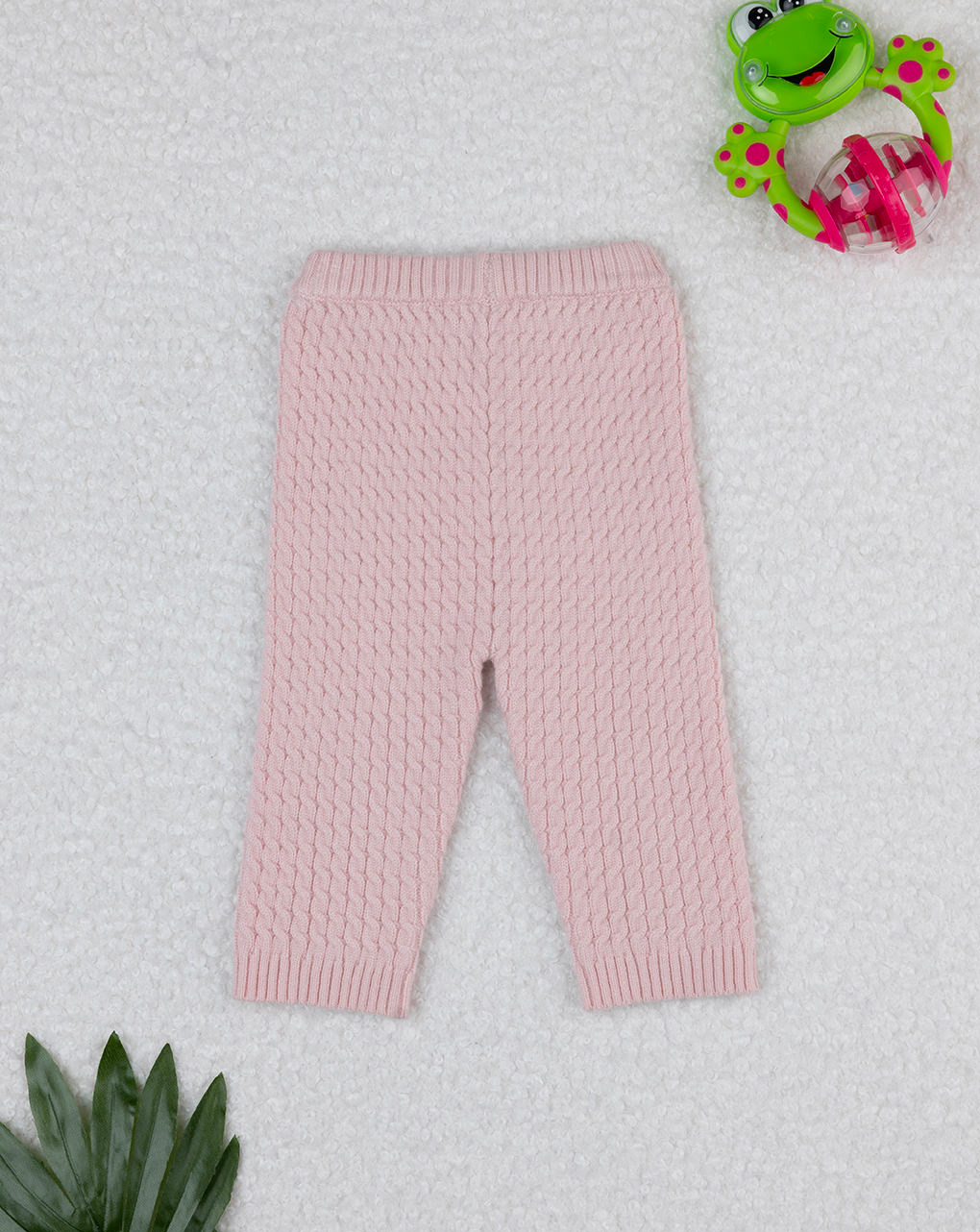 Leggings rosa tricot bimba