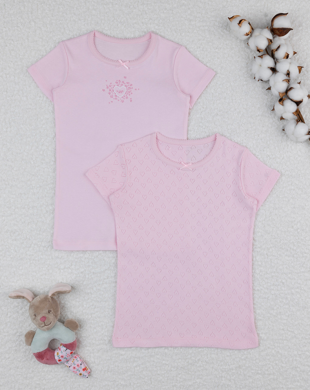 Pack 2 t-shirt rosa bimba