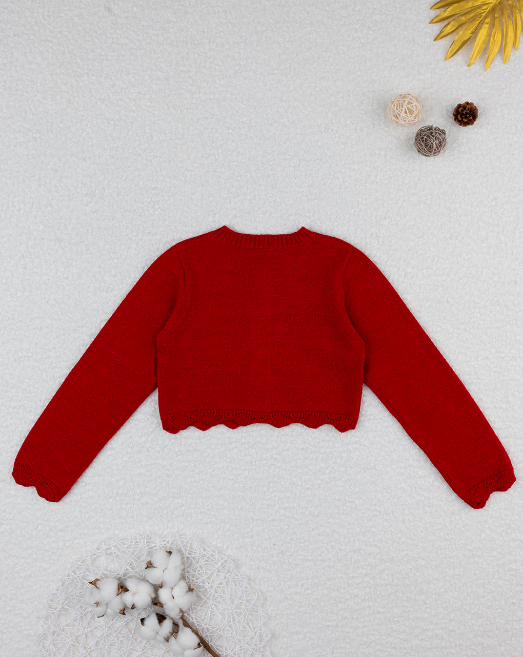 Cardigan tricot bimba rosso