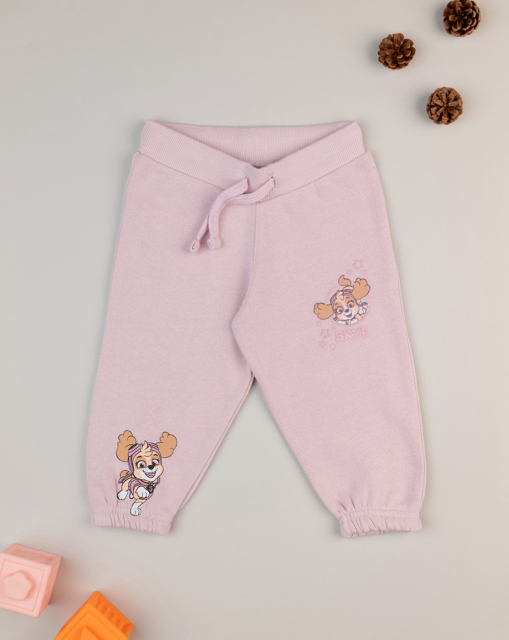 Pantalone felpato bimba rosa paw patrol