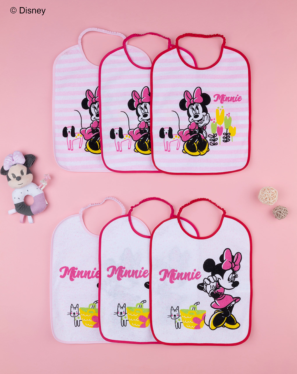 Pack 6 bavaglini bimba disney minnie